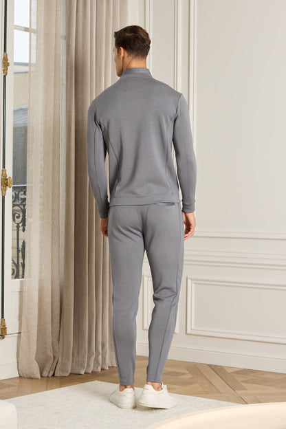 Luxe Half-Zip - Mid Grey